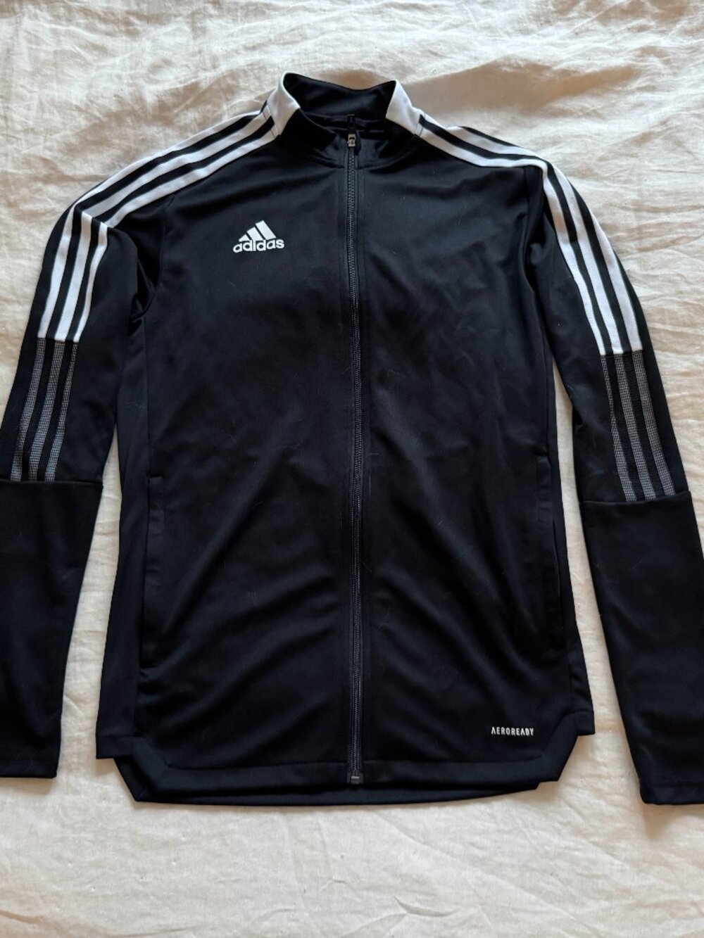 Adidas Aeroready Track Jacket Men's Small Black Full Zip Jacket